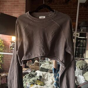 Joah Brown Cropped long sleeve t
